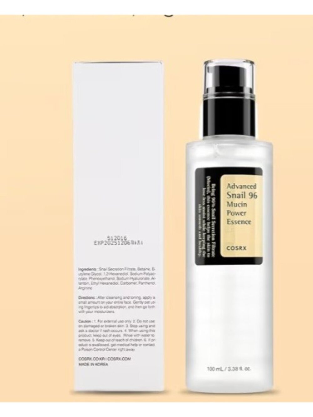 COSRX Advanced Snail 96 Mucin Power Essence 100mL / 3.38 Fl. Oz. New In Box